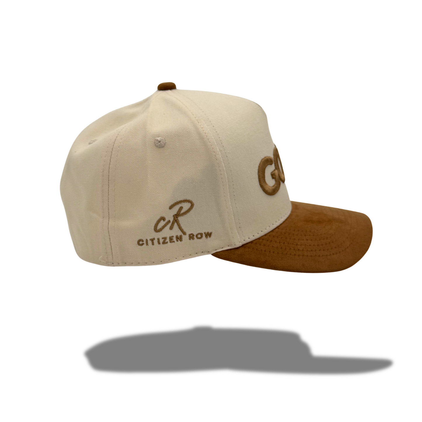 Tan & Brown Suede Brim Golf Hat