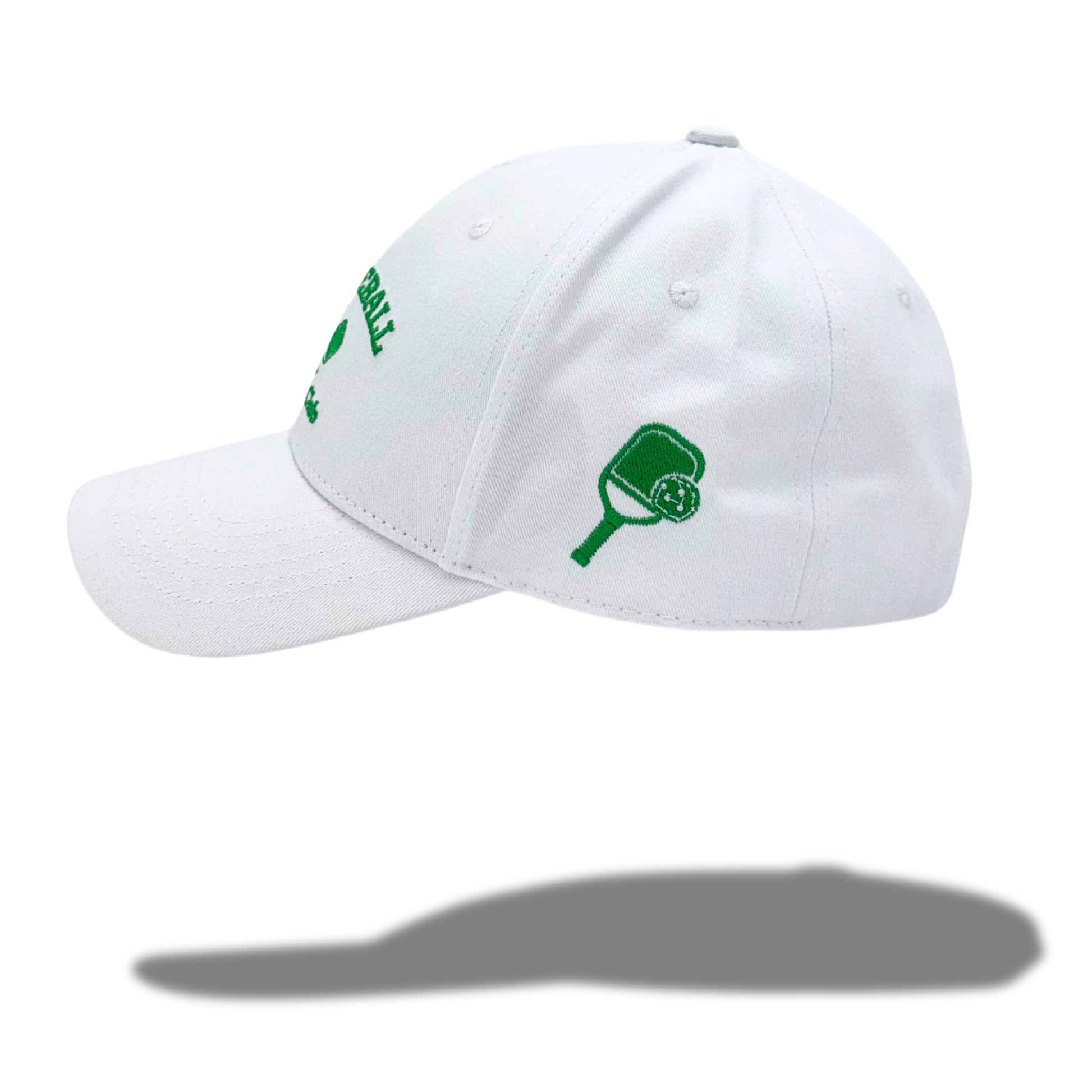 pickleball green and white hat